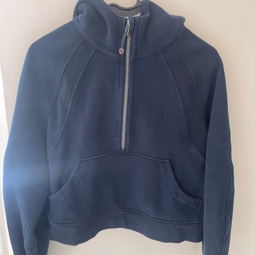 Navy Blue Half-Zip Hoodie
